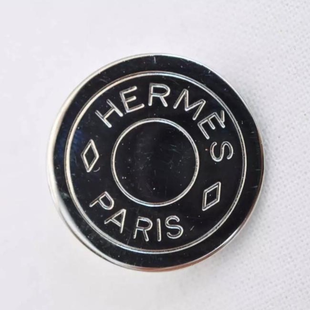 GUC Hermès Clou de Selle Silver Earrings
